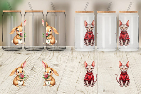 Derpy Valentine Pets Glass Can Sublimation artnoy 