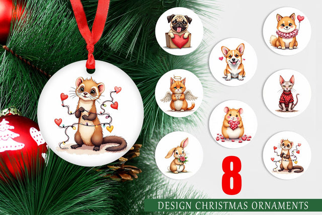 Derpy Valentine Pets Ornament Sublimation artnoy 