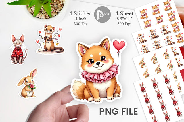 Derpy Valentine Pets Sticker Sublimation artnoy 
