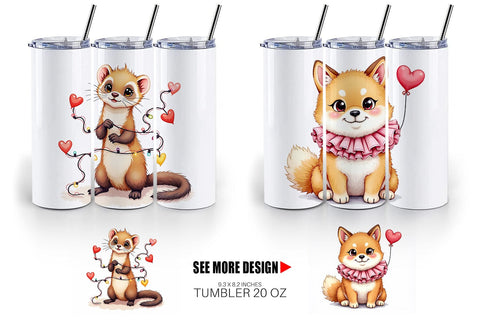 Derpy Valentine Pets Tumbler Sublimation artnoy 