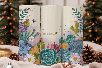 Desert Bloom 20oz Tumbler Wrap Sublimation DesignSVG 