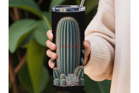 Desert Bloom 20oz Tumbler Wrap Sublimation DesignSVG 