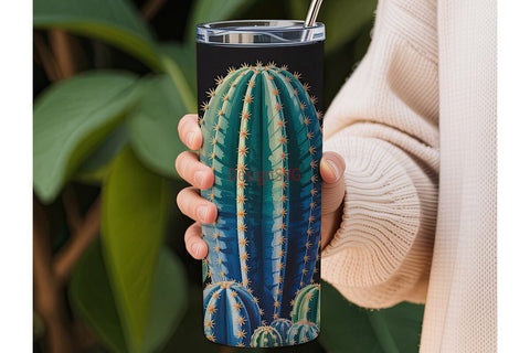Desert Bloom 20oz Tumbler Wrap Sublimation DesignSVG 