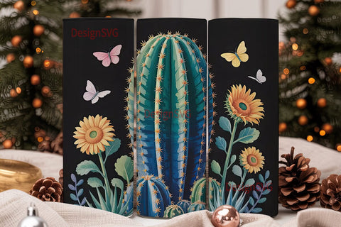 Desert Bloom 20oz Tumbler Wrap Sublimation DesignSVG 