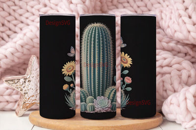 Desert Bloom 20oz Tumbler Wrap Sublimation DesignSVG 