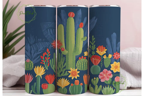 Desert Bloom 20oz Tumbler Wrap Sublimation PixelChick 