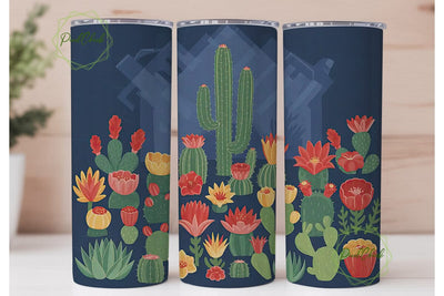 Desert Bloom 20oz Tumbler Wrap Sublimation PixelChick 