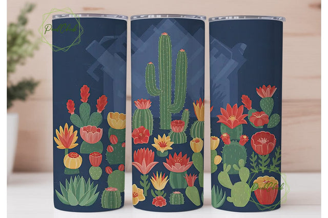 Desert Bloom 20oz Tumbler Wrap Sublimation PixelChick 