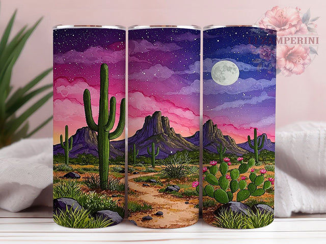 Desert Celestial 20oz Boho Astrology Tumbler, Desert Tumbler, Celestial Design, Western Wrap, 20oz Sublimation, Boho Decor, Astrology Art, Southwest Gift Sublimation Li Zamperini 