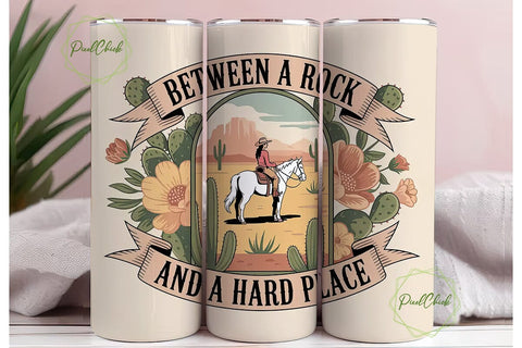 Desert Cowgirl Tumbler Wrap Sublimation PixelChick 