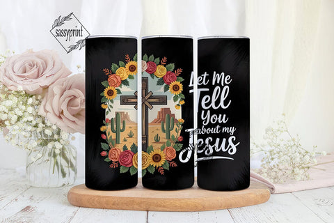 Desert Cross Floral Faith 20oz Tumbler Sublimation sassyprint 