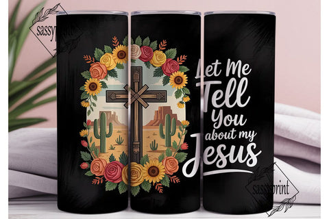 Desert Cross Floral Faith 20oz Tumbler Sublimation sassyprint 