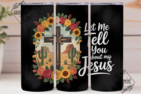 Desert Cross Floral Faith 20oz Tumbler Sublimation sassyprint 