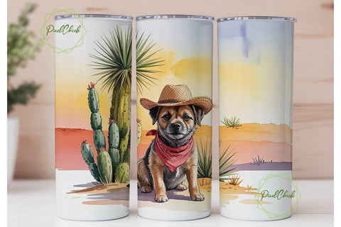 Desert Dog 20oz Tumbler Wrap Sublimation PixelChick 