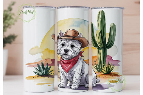 Desert Dog 20oz Tumbler Wrap Sublimation PixelChick 