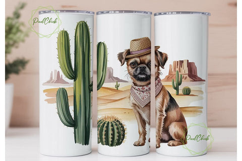 Desert Dog 20oz Tumbler Wrap Sublimation PixelChick 