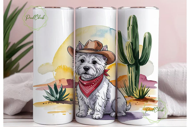 Desert Dog 20oz Tumbler Wrap Sublimation PixelChick 