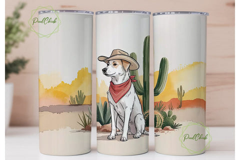 Desert Dog 20oz Tumbler Wrap Sublimation PixelChick 