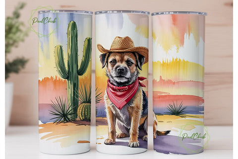 Desert Dog 20oz Tumbler Wrap Sublimation PixelChick 
