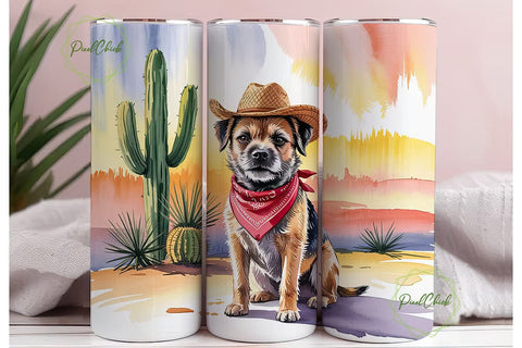 Desert Dog 20oz Tumbler Wrap Sublimation PixelChick 