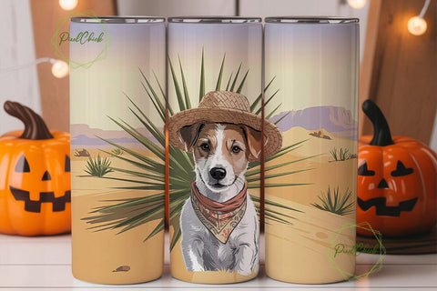 Desert Dog Adventure 20oz Tumbler Wrap Sublimation PixelChick 