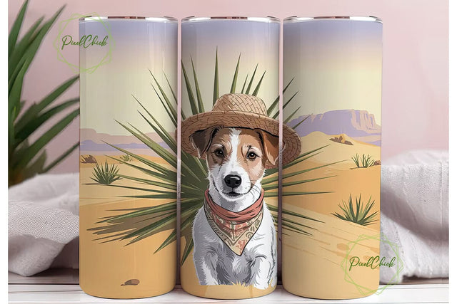 Desert Dog Adventure 20oz Tumbler Wrap Sublimation PixelChick 