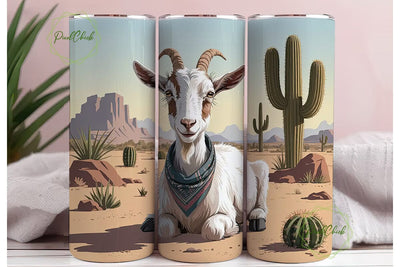 Desert Goat Sombrero 20oz Tumbler Wrap Sublimation PixelChick 