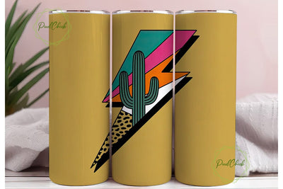 Desert Lightning Tumbler Wrap Sublimation PixelChick 