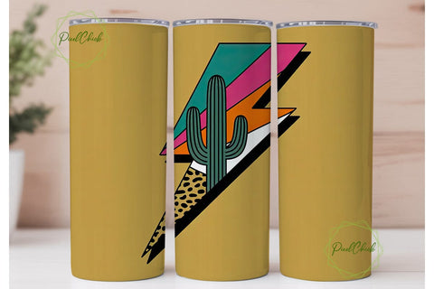 Desert Lightning Tumbler Wrap Sublimation PixelChick 
