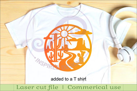 Desert road wall sign, SVG file. laser cut SVG APInspireddesigns 