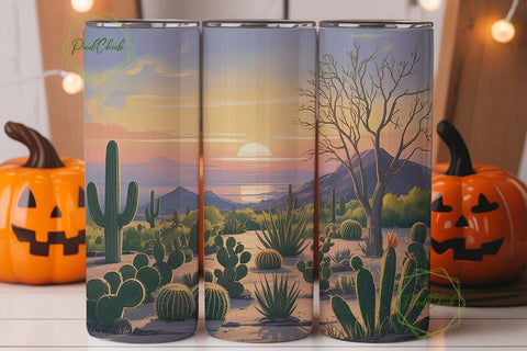 Desert Sunset 20oz Tumbler Wrap Sublimation PixelChick 