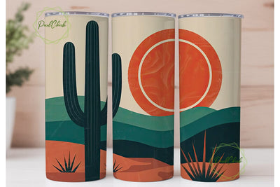 Desert Sunset 20oz Tumbler Wrap Sublimation PixelChick 