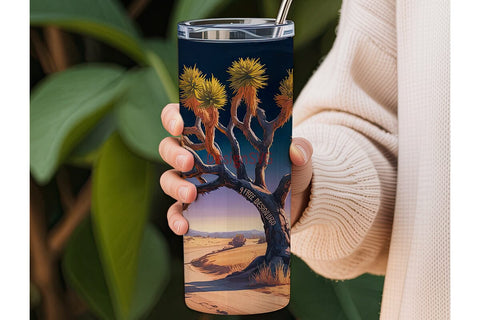 Desert Sunset Landscape 20oz Tumbler Sublimation DesignSVG 