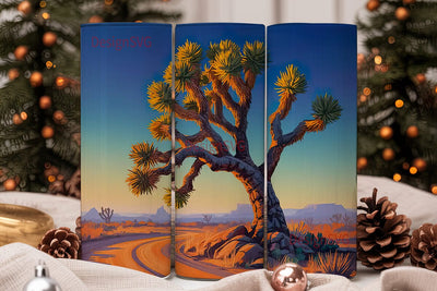 Desert Sunset Landscape 20oz Tumbler Sublimation DesignSVG 
