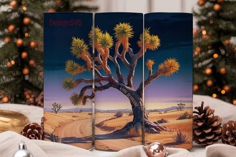 Desert Sunset Landscape 20oz Tumbler Sublimation DesignSVG 