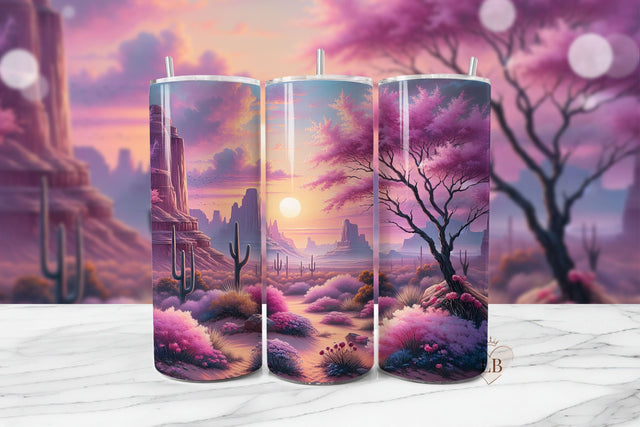 Desert Sunset Tumbler Wrap PNG Sublimation BijouBay 