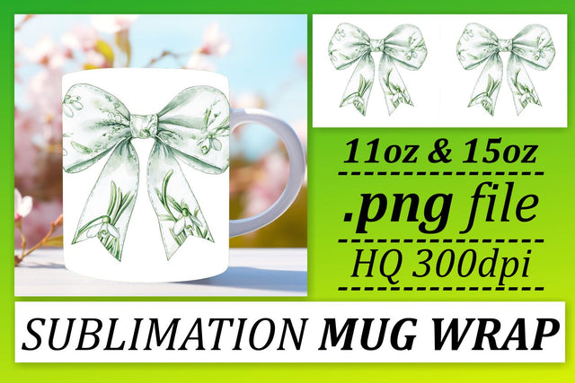 Design your mugs, with our versatile wrap templates! , Bow Sublimation afrosvg 