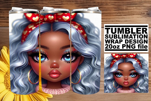 designed for custom sublimation! , Stylish tumbler wrap, Love Girl Sublimation afrosvg 