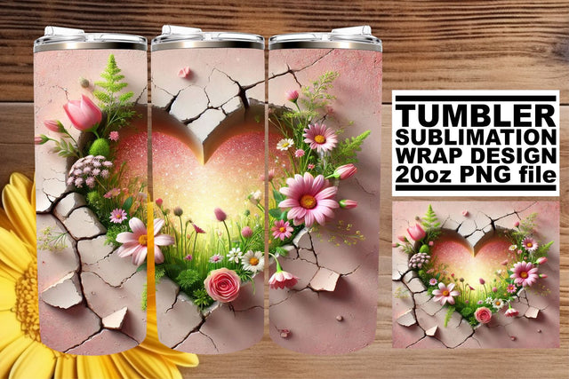 designed for every occasion! , Unique 20oz wrap, 3D Heart Sublimation afrosvg 