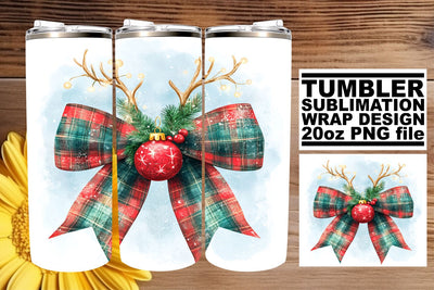 designed for smooth sublimation transfers! , Vibrant tumbler wrap, Christmas Bow Sublimation afrosvg 