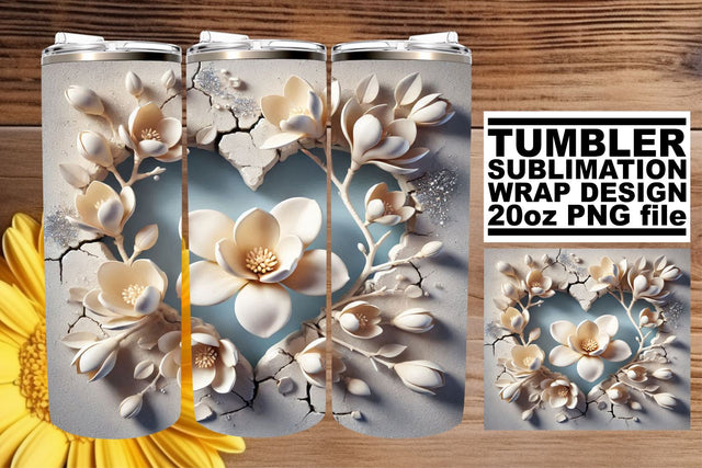 designed for stunning drinkware! , Creative wrap, 3D Heart Sublimation afrosvg 
