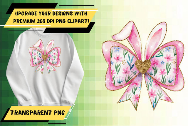 designed for sublimation , Colorful PNG templates, Easter Bow Sublimation HoodArtCraft 