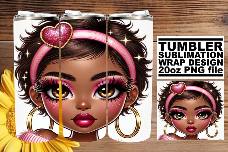 designed for your crafting needs! , Stunning tumbler wrap, Love Girl Sublimation afrosvg 