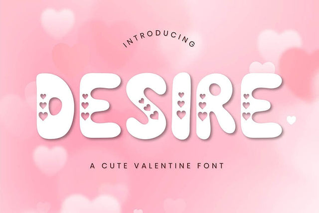 Desire - A Cute Valentine Font Font CraftLabSVG 