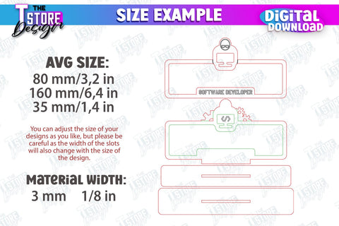 Desk Nameplates Laser Cut Bundle | Name Plate Signs | Personalized Name Plates | CNC Files SVG The T Store Design 