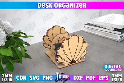 Desk Organizer | Animals Design | Supplies Organizer | Notepad Holders | CNC File SVG The T Store Design 