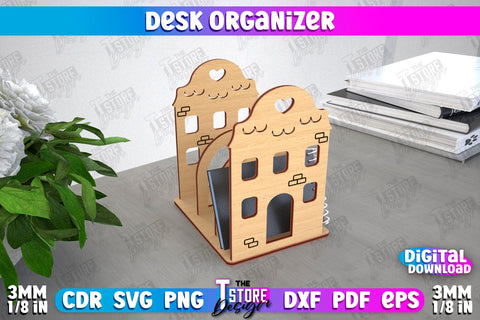Desk Organizer Bundle | Animals Design | Supplies Organizer | Notepad Holders | CNC Files SVG The T Store Design 