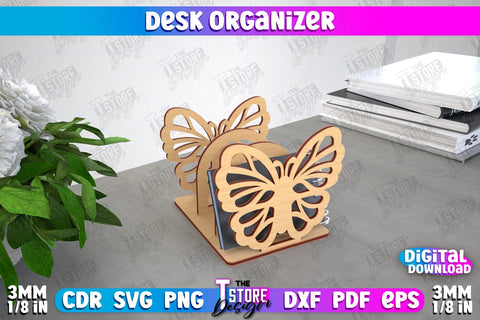 Desk Organizer Bundle | Animals Design | Supplies Organizer | Notepad Holders | CNC Files SVG The T Store Design 