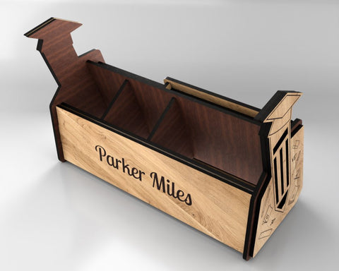 Desk Organizer Laser Cut File for Wood/MDF with Perpetual Calendar and Pen Holder SVG SVG LaserCutano 