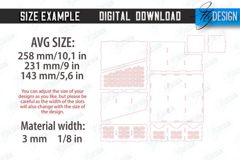 Desktop Office Organizer Bundle | Paper Tray Laser Cut | Office Design | Work File Holder | CNC Files SVG Fly Design 